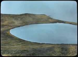 Image of Crater on Island in LakeThingvellir